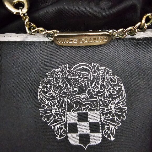 VINCE CAMUTO Quilted Faux Suede Trim Black Field Equestrian Jacket - Picture 3 of 16